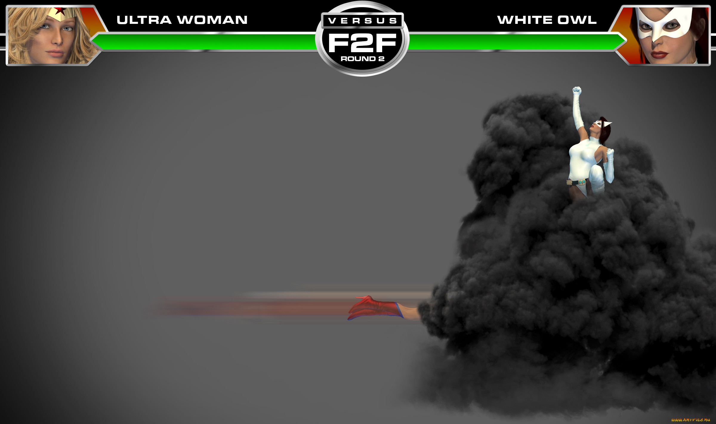 round 3,  ultra woman vs white owl, 3 ,  , fantasy, , , , , 